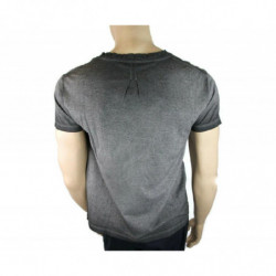 T-shirt da uomo Saint Laurent in cotone a maglia fine tinta grigia - M