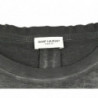 T-shirt da uomo Saint Laurent in cotone a maglia fine tinta grigia - M