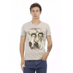 Maglietta in cotone beige - L