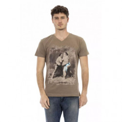 Maglietta in cotone marrone...