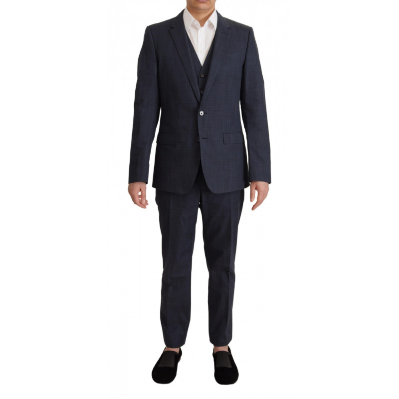 Abito formale MARTINI 3 pezzi in cotone blu scuro - IT48 - M