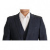 Abito formale MARTINI 3 pezzi in cotone blu scuro - IT48 - M