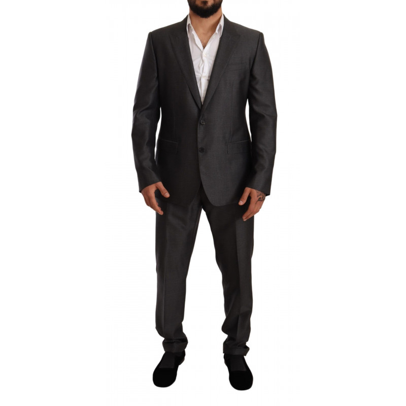 Abito MARTINI grigio slim fit in lana e seta - IT54 - XL