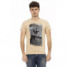 Maglietta in cotone beige - L