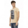 Maglietta in cotone beige - L