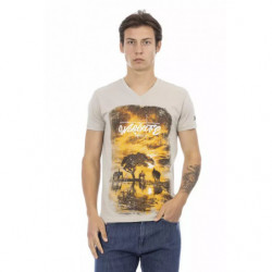 Maglietta in cotone beige - L