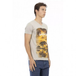 Maglietta in cotone beige - L