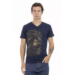 Maglietta in cotone blu - L