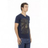 Maglietta in cotone blu - L