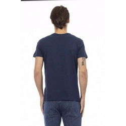 Maglietta in cotone blu - L