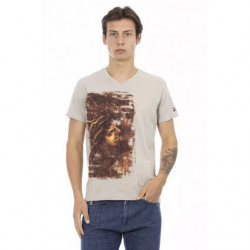 Maglietta in cotone beige - L