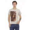 Maglietta in cotone beige - L