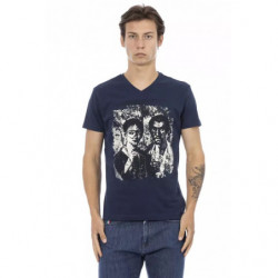 Maglietta in cotone blu - L