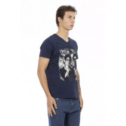 Maglietta in cotone blu - 3XL