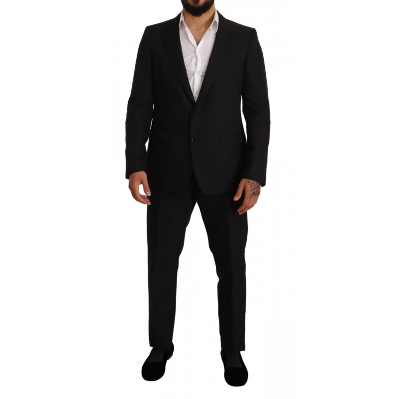 Abito MARTINI in lana slim fit fantasia nera - IT52 - XL