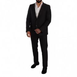 Abito MARTINI in lana slim fit fantasia nera - IT52 - XL
