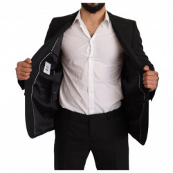 Abito MARTINI in lana slim fit fantasia nera - IT52 - XL