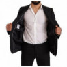 Abito MARTINI in lana slim fit fantasia nera - IT52 - XL