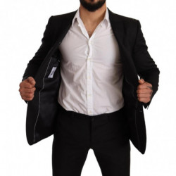 Abito 2 pezzi MARTINI SLIM FIT a quadri neri - IT48 - M