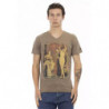 Maglietta in cotone marrone - 3XL