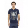 Maglietta in cotone blu - M