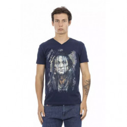Maglietta in cotone blu - L