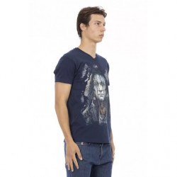 Maglietta in cotone blu - 3XL