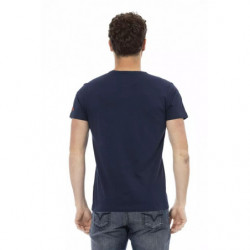Maglietta in cotone blu - L