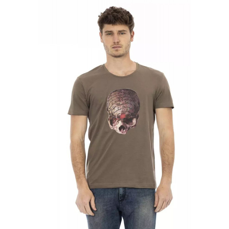 Maglietta in cotone marrone - L