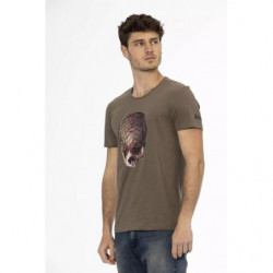Maglietta in cotone marrone - L