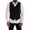 Gilet monopetto in cotone nero - IT48 - M