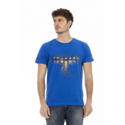 Maglietta in cotone blu - L