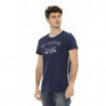 Maglietta in cotone blu - XL