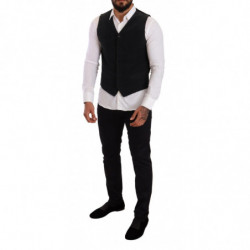 Gilet monopetto in cotone nero - IT48 - M
