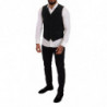 Gilet monopetto in cotone nero - IT48 - M