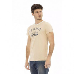 Maglietta in cotone beige - L