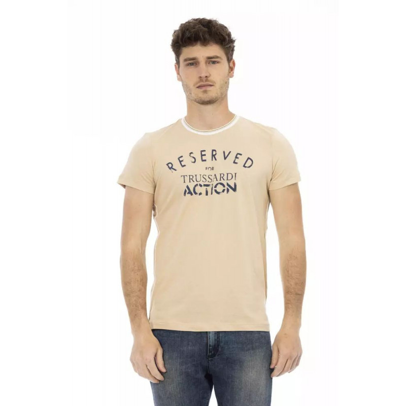 Maglietta in cotone beige - XL
