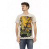 Maglietta in cotone beige - L