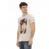 Maglietta in cotone beige - L