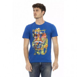 Maglietta in cotone blu - L