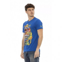 Maglietta in cotone blu - L