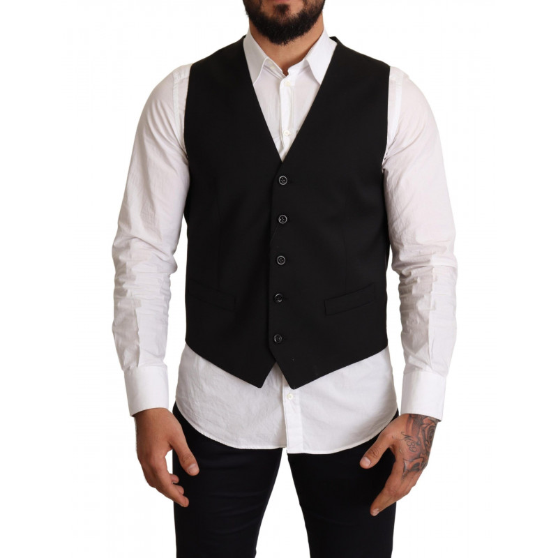 Abito gilet formale in lana nera - IT50 - L