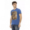 Maglietta in cotone blu - L