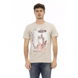 Maglietta in cotone beige -...