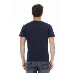Maglietta in cotone blu - L