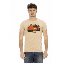 Maglietta in cotone beige - L