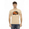 Maglietta in cotone beige - L