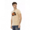 Maglietta in cotone beige - L