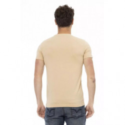 Maglietta in cotone beige - L