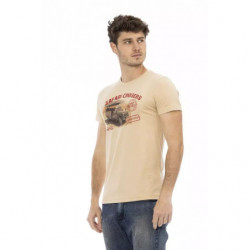 Maglietta in cotone beige - L